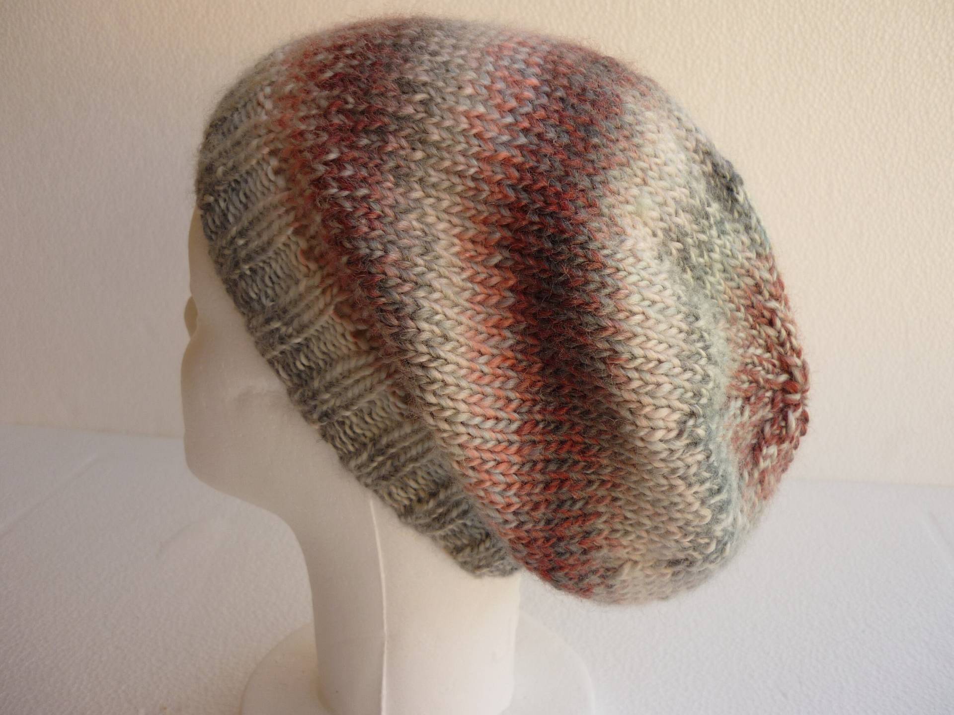 Damenmütze, Wolldocht, Slouchy-Mütze, Rasta-Mütze, Handgestrickt, Damengeschenk von LaCigaleFrileuse