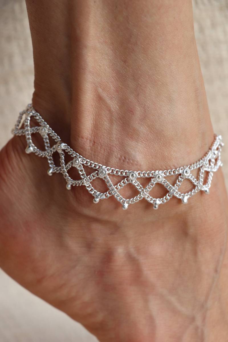 Fußkettchen Ocean Silber Fußschmuck von LaCozyShop
