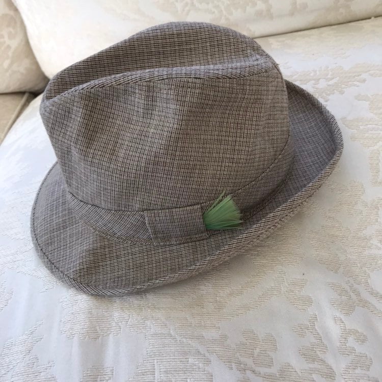 Vintage Sears Womens Wool Tweed Fedora Hat Size 7-7 Einhalb-8 Größe 7 von LaCroisette