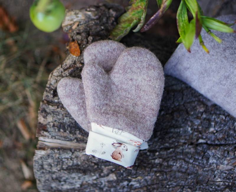 Wollwalk Handschuhe Nach Wunsch | Walkhandschuhe Fäustlinge Baby Kinder Geschenkidee Wollhandschuhe von LaDresseria