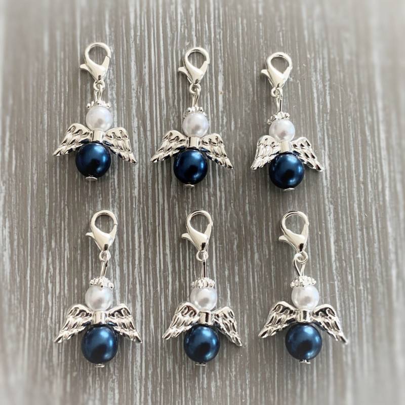 10 Schutzengel Anhänger Engel Taufe Kommunion Hochzeit Glückbringer Charm Versilbert Perlmutt Gastgeschenk Perlen Blau 10 Schutzengel Anhänger Engel Taufe Kommunion Hochzeit Glückbringer Charm Versilbert Perlmutt Gastgeschenk Perlen Blau von LaDuchesseAgate