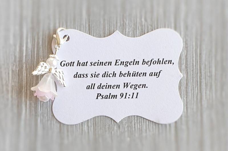 20 Schutzengel Anhänger Engel + Kärtchentaufe Kommunion Hochzeit Glückbringer Charm Versilbert Gastgeschenk Vermerk Personalisierbar von LaDuchesseAgate