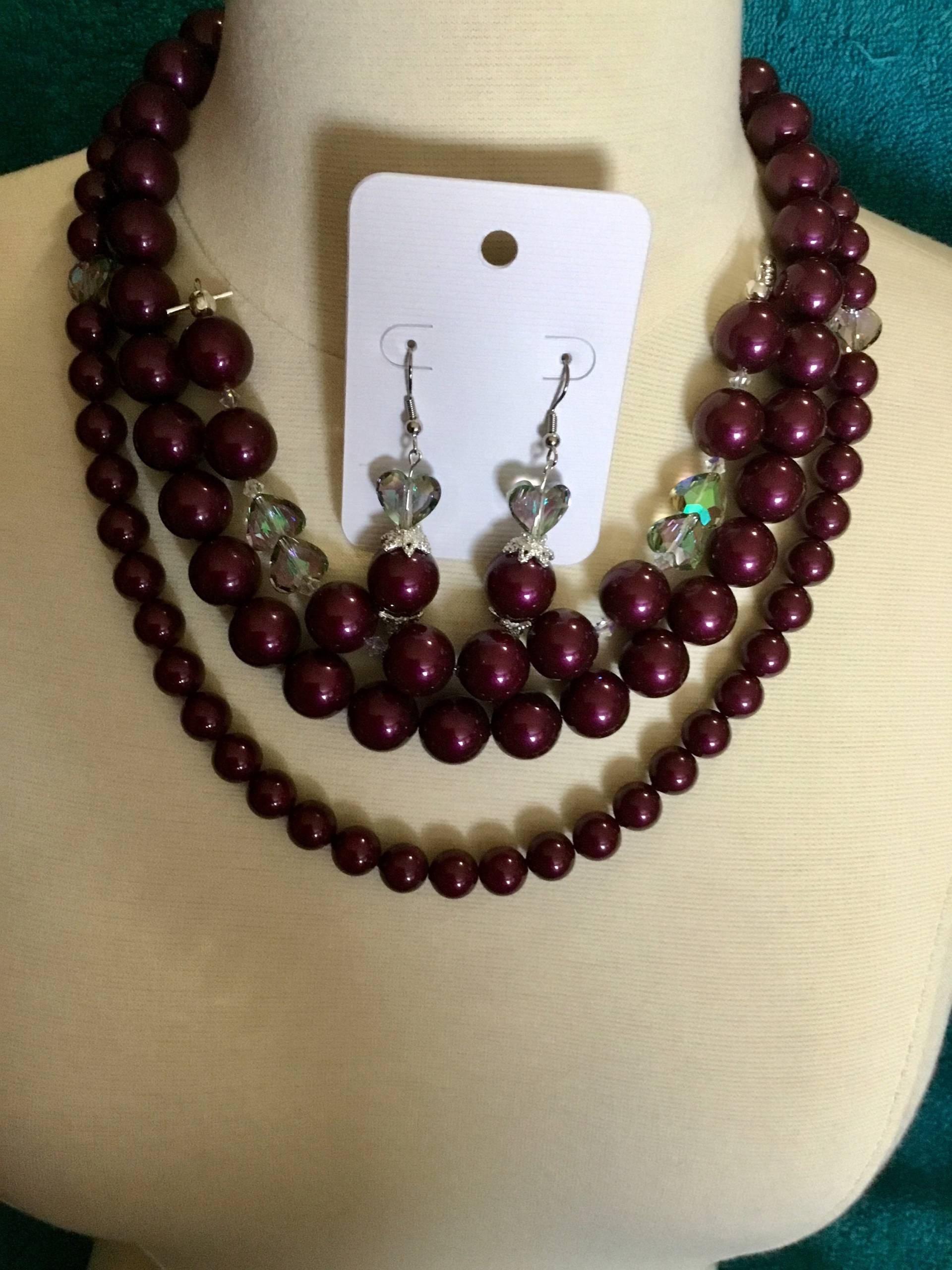 La'faye Regal Designs Von Dana, Blackberry Wedding Collection 2018, 2 Strang Halskette, Armband Und Ohrringe La'faye Regal Designs Von Dana, Blackberry Wedding Collection 2018, 2 Strang Halskette, Armband Und Ohrringe von LaFayeRegalDesigns