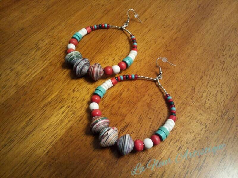 Papier Perlen Creolen Papier Perlen Creolen von LaFleurArtistique