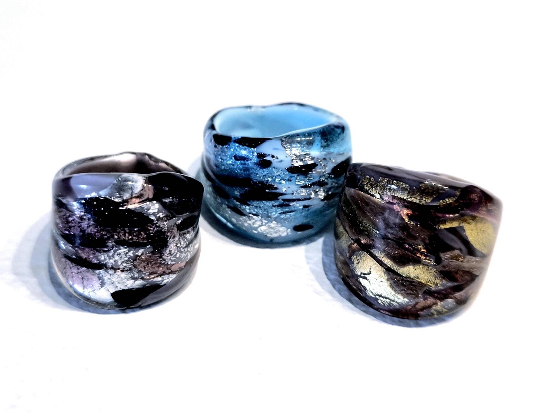 Bandring Mit Aventurin, Gold Oder Silber, Aus Handgefertigtem Muranoglas Geschenkbox Bandring Mit Aventurin, Gold Oder Silber, Aus Handgefertigtem Muranoglas Geschenkbox von LaFondazioneMurano