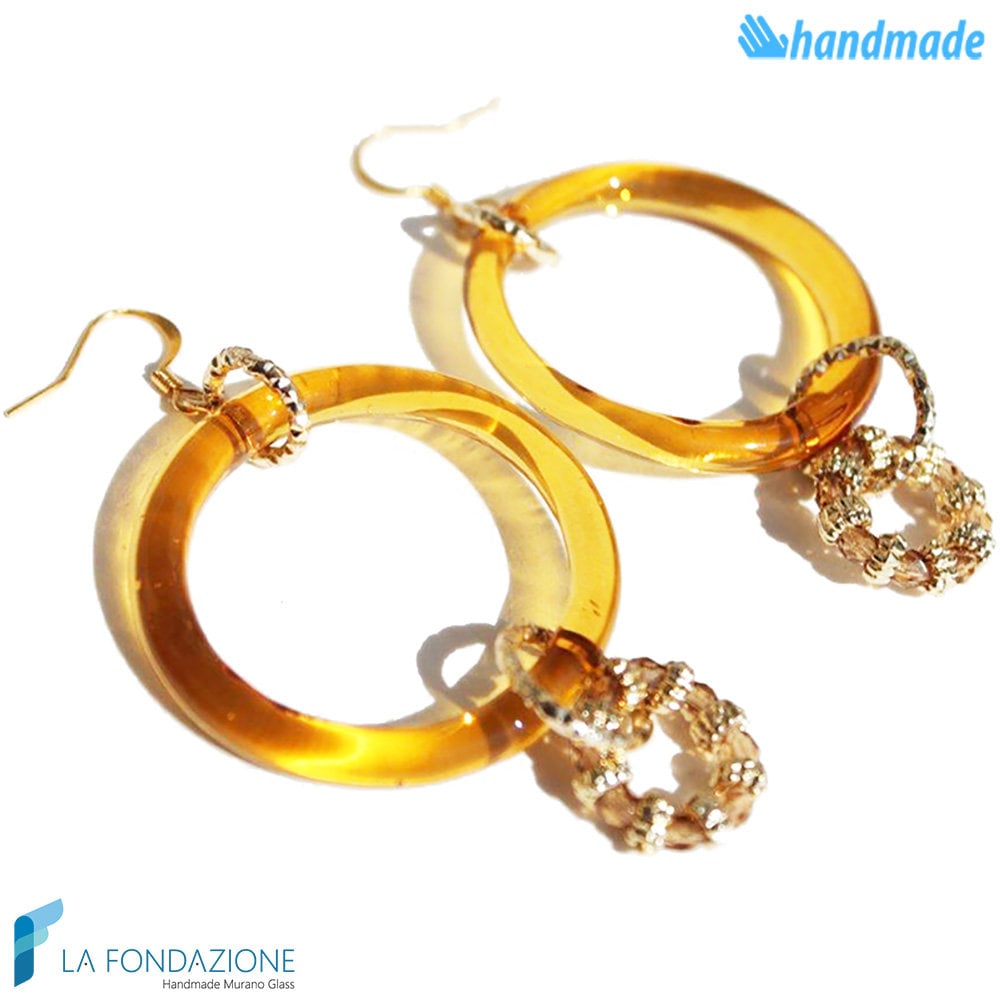 Boop Maxi Gold Ohrringe Aus Handgefertigtem Muranoglas Boop Maxi Gold Ohrringe Aus Handgefertigtem Muranoglas von LaFondazioneMurano