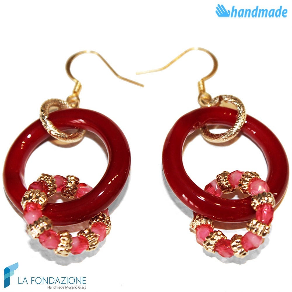 Boop Maxi Red Ohrringe Aus Handgefertigtem Muranoglas Boop Maxi Red Ohrringe Aus Handgefertigtem Muranoglas von LaFondazioneMurano