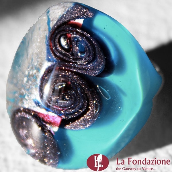 Maxi-Bandring Mit Drei Wirbeln Aus Silber, Aventurin Und Handgefertigtem Muranoglas Geschenkbox Maxi-Bandring Mit Drei Wirbeln Aus Silber, Aventurin Und Handgefertigtem Muranoglas Geschenkbox von LaFondazioneMurano