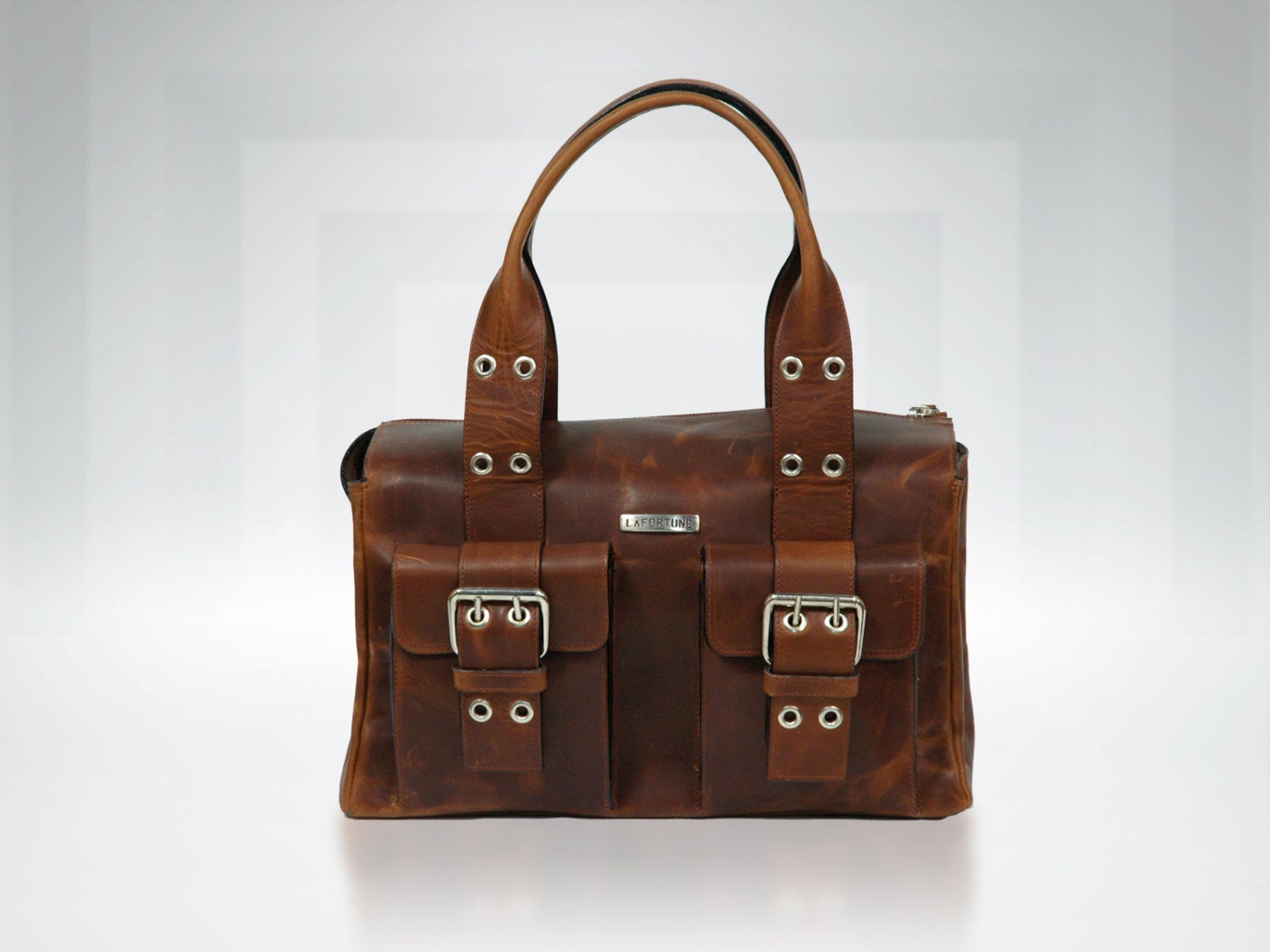 Gewachste Leder Handtasche Judia in Handarbeit Gewachste Leder Handtasche Judia in Handarbeit von LaFortuneBoutique