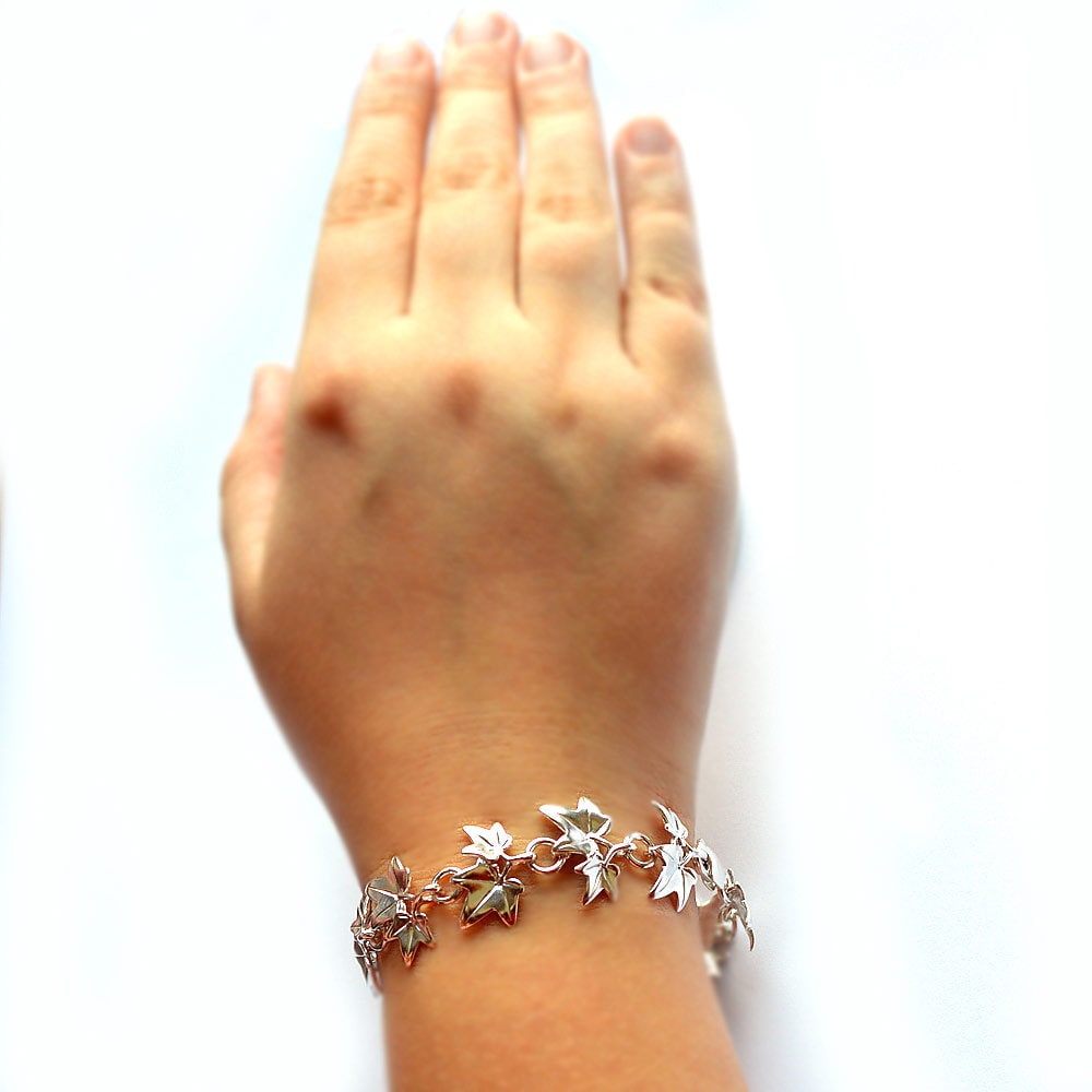 Efeu Blatt Armband Sterling Silber Natur Inspiriert Handgemachter Schmuck von LaGrangeBijoux