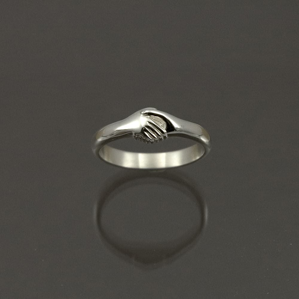 Fede Ring Sterling Silber Handschlag Symbol Der Treue von LaGrangeBijoux