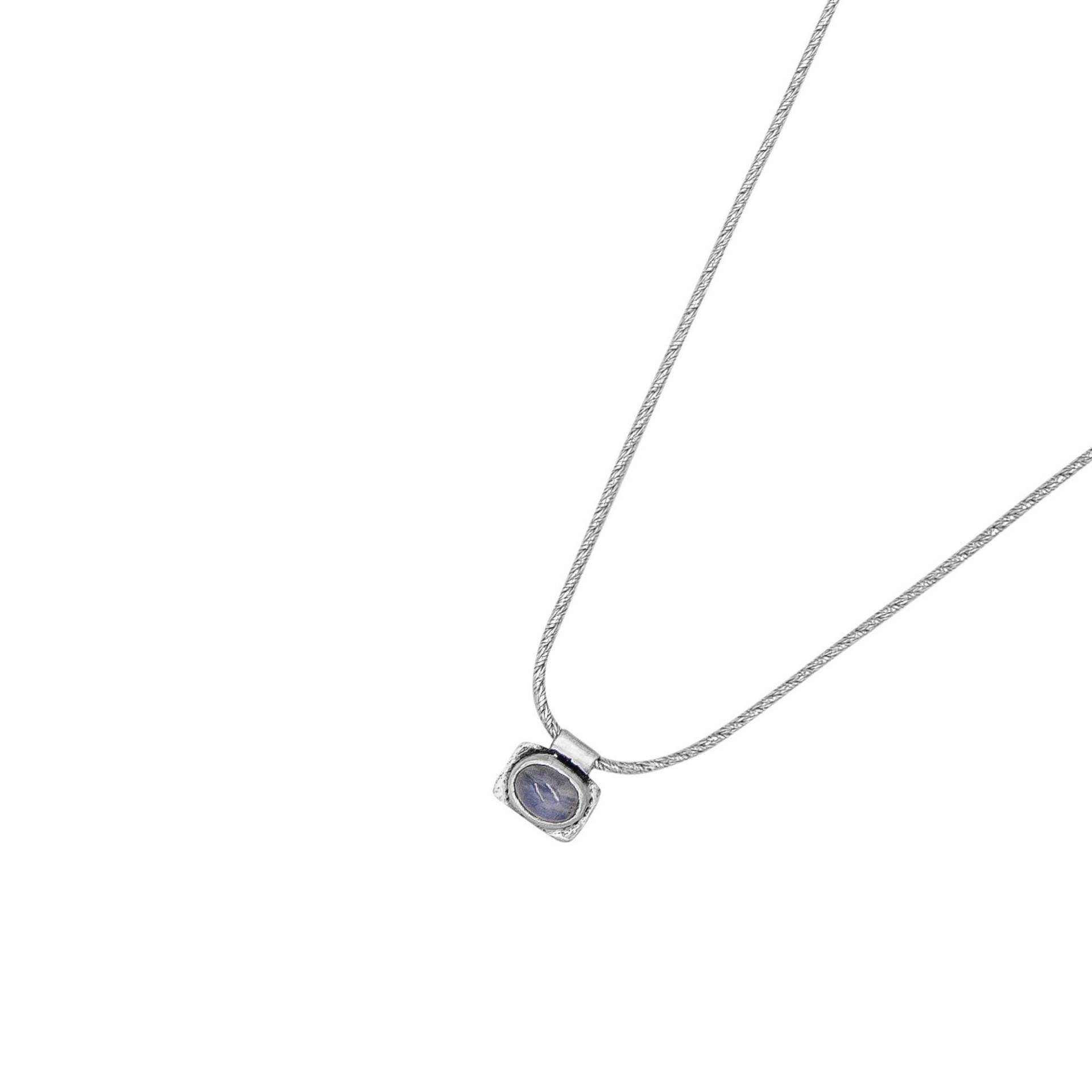 sterling Silber Mondstein Halskette, Regenbogen Schmuck, Anhänger, Halskette Mit Edelstein von LaJOYajewelryShop