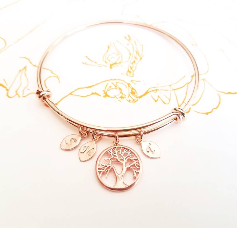 Kinder Anfang Armband Birthstone Armbänder Gold Stammbaum Charme Personalisierte Geschenke Für Mama von LaLaCrystal