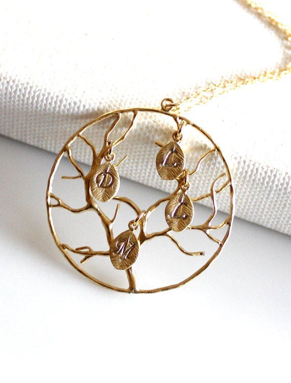 stammbaum-Geburtsstein-Halskette Für Anfangs-Geburtssteine Schmuck Geschenke Der Kinder von LaLaCrystal