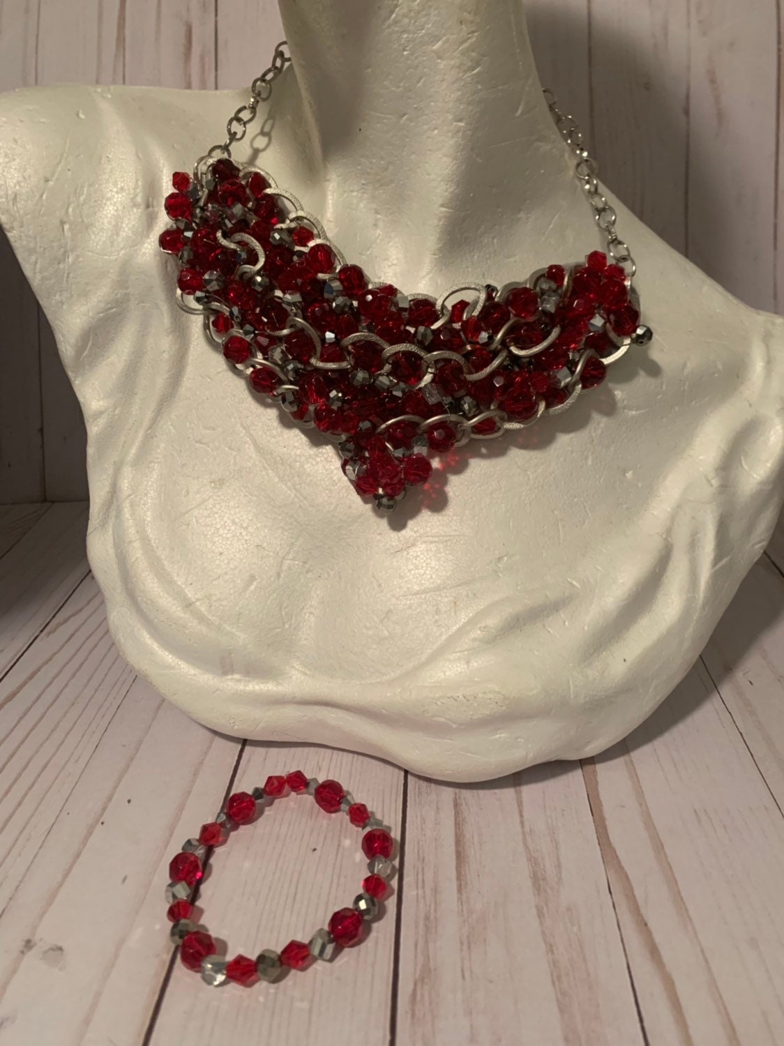 Perlen Lätzchen Halskette & Armband Set von LaLaReaRea