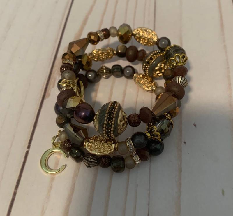 Speicher Draht Perlen Armband von LaLaReaRea