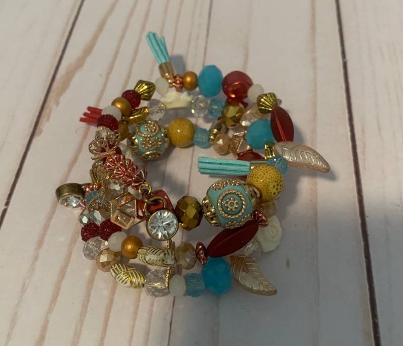 Speicher Draht Perlen Armband von LaLaReaRea