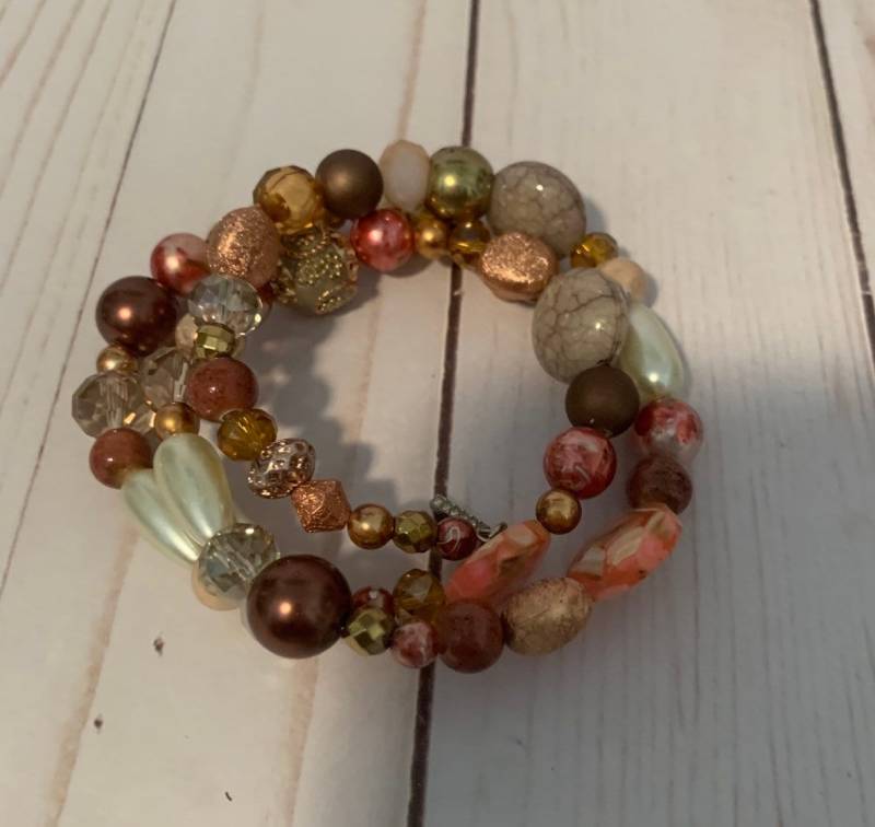 Speicher Draht Perlen Armband von LaLaReaRea