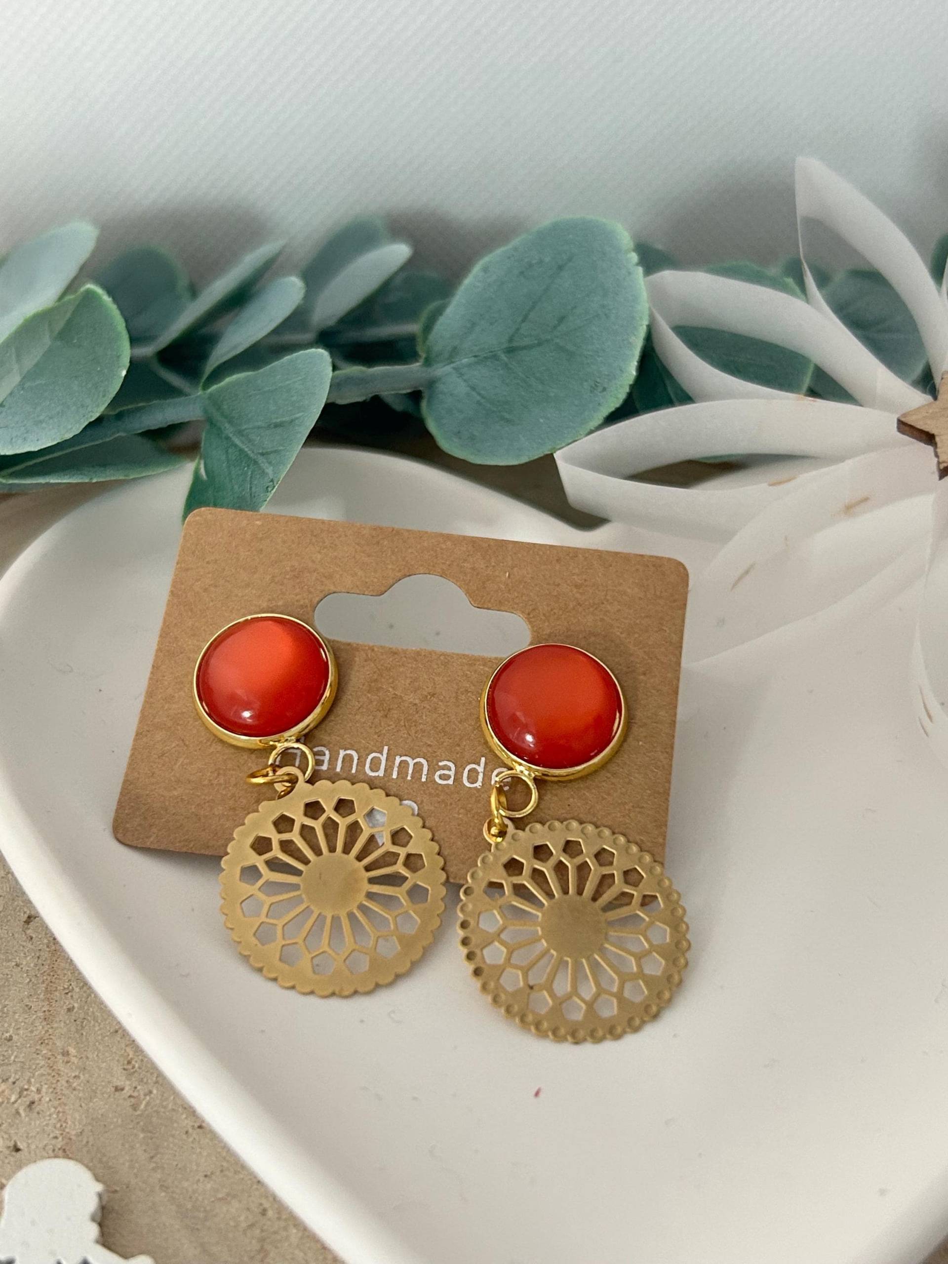 Ohrhänger Gold, Bohemian, Frauen, Geschenke, Filigran, Ohrschmuck, Weihnachten von LaLaSolDesigns