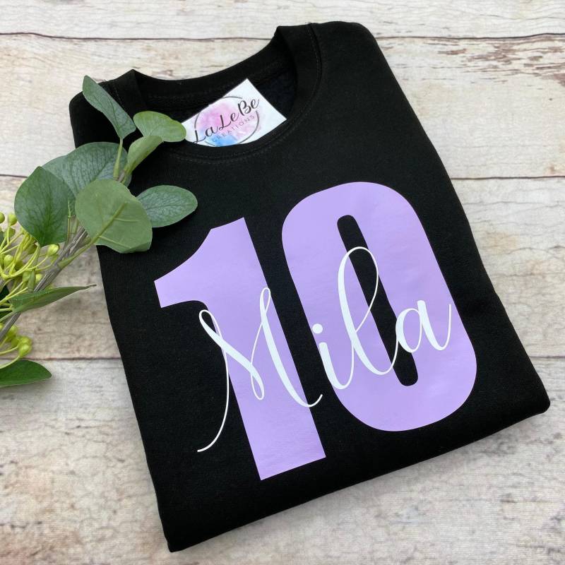 Geburtstagsshirt Geburtstagspulli Personalisiert Mit Zahl Und Name von LaLeBeCreations