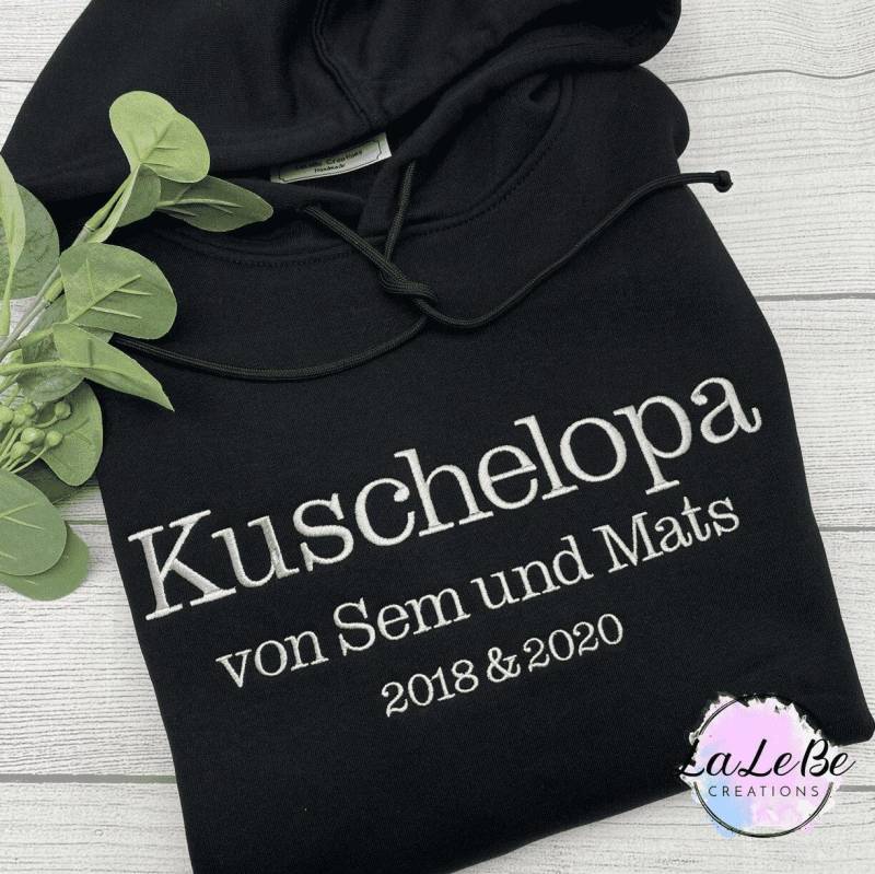 Opa Hoodie Personalisiert Mit Dem Geburtsjahr Der Kinder, Bestickter Papa Oder -Kapuzenpullover von LaLeBeCreations