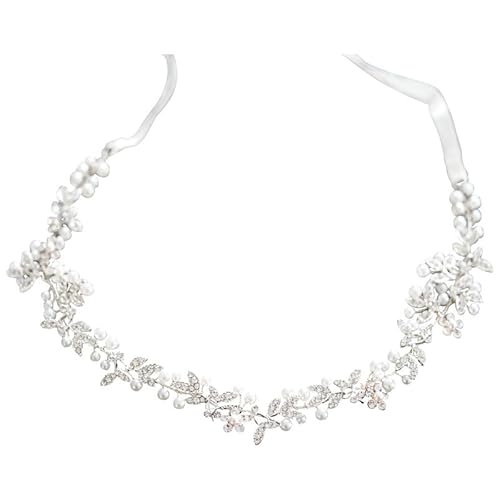 Perlenhaarreif für Brautjungfern und Mutter der Braut silber Braut Haarschmuck Zirkonia Perlenhochzeits Haarband silber Geschenktipp Hochzeit von LaLiebDesign