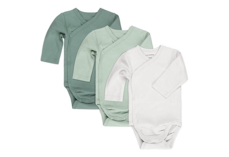 LaLoona Body (3er-Pack) Wickelbody Langarm 3er Pack Baby Body Set aus Baumwolle Langarmbody von LaLoona