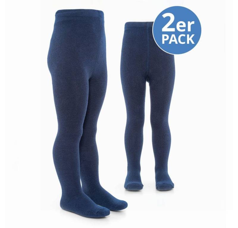 LaLoona Strumpfhose Marine (2er-Pack) 2er Pack Baby und Kinder Strumpfhose 2x Babystrumpfhosen Gr. 98/104 von LaLoona