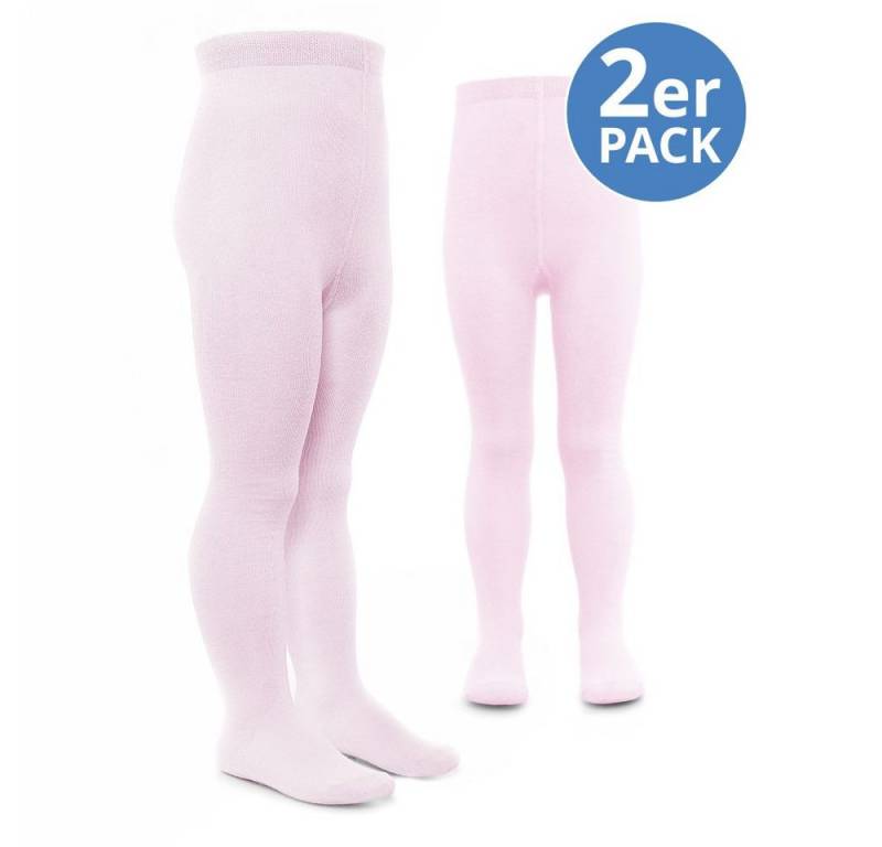 LaLoona Strumpfhose Rosa (Set 2er-Pack) 2er Pack Baby und Kinder Strumpfhose 2x Babystrumpfhosen Gr. 86/92 von LaLoona