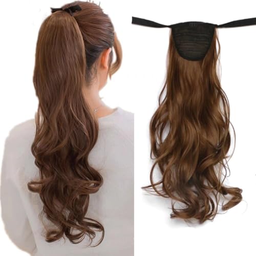 LaLuLoLi #12 Braunfarbene Verlängerung 50cm 90g Welliger Lockiger Hochsteck Pferdeschwanz Haarextension Haarteil Bindungs Natürliche Synthetik Faser Haar für Damen Mädchen LaLuLoLi #12 Braunfarbene Verlängerung 50cm 90g Welliger Lockiger Hochsteck Pferdeschwanz Haarextension Haarteil Bindungs Natürliche Synthetik Faser Haar für Damen Mädchen von LaLuLoLi