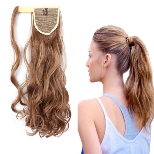 LaLuLoLi 18" 100g Synthetische Faser Lockige Wellige Wickel-Pferdeschwanzverlängerung Honigblond und Blond Haarstück Pferdeschwanz-Haarteil für Mädchen Frauen - #27A/613 LaLuLoLi 18" 100g Synthetische Faser Lockige Wellige Wickel-Pferdeschwanzverlängerung Honigblond und Blond Haarstück Pferdeschwanz-Haarteil für Mädchen Frauen - #27A/613 von LaLuLoLi