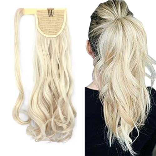 LaLuLoLi 18" Clip-on Synthetischer Pferdeschwanz 100g Lange Wellige Lockige Haarextensionen #1001 Weiß Gemischt mit #613 Blond Haarstück Pferdeschwanz für Frauen LaLuLoLi 18" Clip-on Synthetischer Pferdeschwanz 100g Lange Wellige Lockige Haarextensionen #1001 Weiß Gemischt mit #613 Blond Haarstück Pferdeschwanz für Frauen von LaLuLoLi