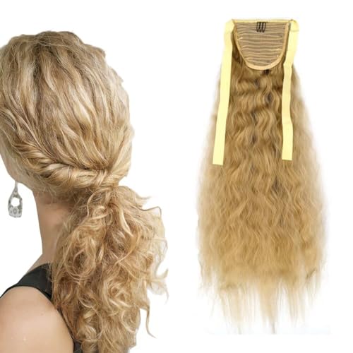 LaLuLoLi 22" Corn Wave Pferdeschwanzverlängerung 90g Lange Hitzebeständige Naturfaser Synthetikhaarverlängerungen #22 Hellblond Tie Up Pferdeschwanzverlängerungen für Frauen LaLuLoLi 22" Corn Wave Pferdeschwanzverlängerung 90g Lange Hitzebeständige Naturfaser Synthetikhaarverlängerungen #22 Hellblond Tie Up Pferdeschwanzverlängerungen für Frauen von LaLuLoLi