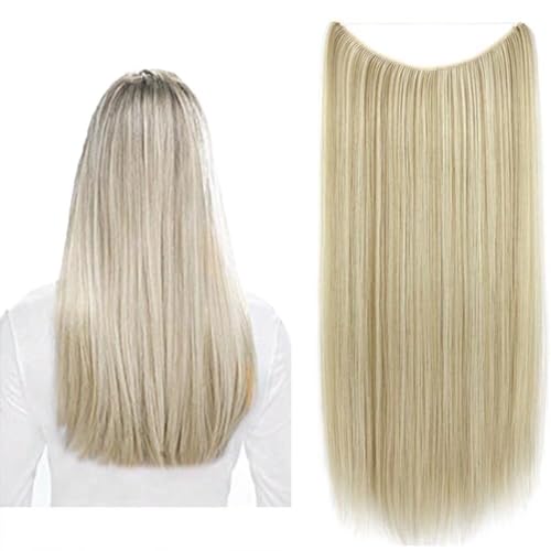 LaLuLoLi 22 Zoll/80g Glatte Synthetische Haarverlängerungen Geheime Schnur Hitzebeständiges Haar Unsichtbare Angelschnur Haarteil Hellblond und Platinblond Haarverlängerungen für Damen LaLuLoLi 22 Zoll/80g Glatte Synthetische Haarverlängerungen Geheime Schnur Hitzebeständiges Haar Unsichtbare Angelschnur Haarteil Hellblond und Platinblond Haarverlängerungen für Damen von LaLuLoLi