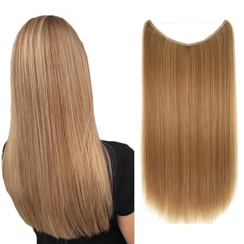 LaLuLoLi 22 Zoll Synthetik-Haarextension Unsichtbare Transparente Schnur Haarverlängerung Farbe #27A/613 Honigblond/Platinblond 80g pro Packung Starke Angelschnur Haarteile für Damen LaLuLoLi 22 Zoll Synthetik-Haarextension Unsichtbare Transparente Schnur Haarverlängerung Farbe #27A/613 Honigblond/Platinblond 80g pro Packung Starke Angelschnur Haarteile für Damen von LaLuLoLi