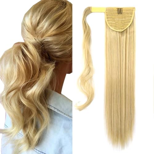 LaLuLoLi #24 Dunkelblond mit #60 Platinblond Hitzebeständiger Synthetik-Wickel-Pferdeschwanz Langer Gerader Pferdeschwanzverlängerung Haarteil für Mädchen 24"/100g LaLuLoLi #24 Dunkelblond mit #60 Platinblond Hitzebeständiger Synthetik-Wickel-Pferdeschwanz Langer Gerader Pferdeschwanzverlängerung Haarteil für Mädchen 24"/100g von LaLuLoLi