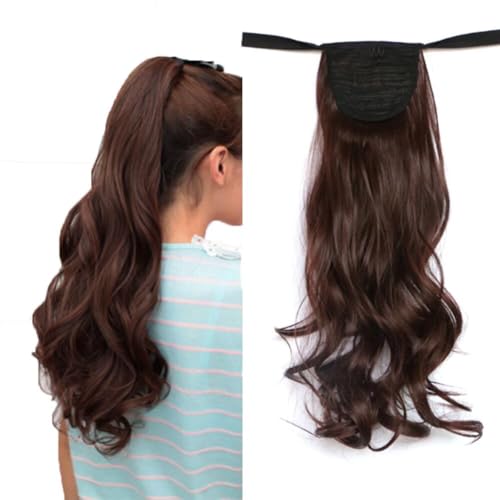 LaLuLoLi 50cm Synthetischer Langer Lockiger Welliger Pferdeschwanz 90g Dicke Volle Kopf Perücke Farbe #33 Kastanienbraun Natürliche Haarextension für Damen Langhaar LaLuLoLi 50cm Synthetischer Langer Lockiger Welliger Pferdeschwanz 90g Dicke Volle Kopf Perücke Farbe #33 Kastanienbraun Natürliche Haarextension für Damen Langhaar von LaLuLoLi