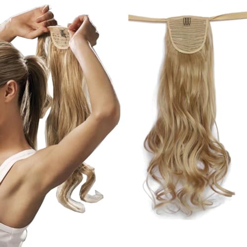 LaLuLoLi 90g Dicker Lockiger Bindungs Pferdeschwanz 50cm 25# Hellblonde Damen Synthetik Haarextension Hochsteck Langer Welliger Synthetik Haarteil für Party Kosmetik LaLuLoLi 90g Dicker Lockiger Bindungs Pferdeschwanz 50cm 25# Hellblonde Damen Synthetik Haarextension Hochsteck Langer Welliger Synthetik Haarteil für Party Kosmetik von LaLuLoLi