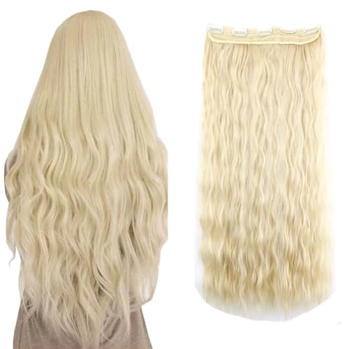 LaLuLoLi Clip-in-Haarteile 110g 24 Zoll 22# Mittelblond 5 Clips Corn-Wave-Haarteile Synthetische Natürliche Faser Clip-in-Haarverlängerung für Frauen Mädchen Damen LaLuLoLi Clip-in-Haarteile 110g 24 Zoll 22# Mittelblond 5 Clips Corn-Wave-Haarteile Synthetische Natürliche Faser Clip-in-Haarverlängerung für Frauen Mädchen Damen von LaLuLoLi