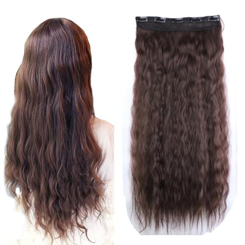 LaLuLoLi Clip-in-Synthetikhaarverlängerungen #33 Kastanienbraun Mode Damenhaarteil 24" 110g Dicke Deep Wave/Corn Wave Clip-in-Haarverlängerungen für Frauen Mädchen Damen LaLuLoLi Clip-in-Synthetikhaarverlängerungen #33 Kastanienbraun Mode Damenhaarteil 24" 110g Dicke Deep Wave/Corn Wave Clip-in-Haarverlängerungen für Frauen Mädchen Damen von LaLuLoLi