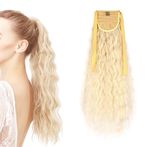 LaLuLoLi Corn Wave Pferdeschwanzverlängerung 22" 90g Pferdeschwänze für Frauen #60 Platinblond Synthetik Langer Tie Up Synthetik Pferdeschwanz Haarteil für Party Mädchen LaLuLoLi Corn Wave Pferdeschwanzverlängerung 22" 90g Pferdeschwänze für Frauen #60 Platinblond Synthetik Langer Tie Up Synthetik Pferdeschwanz Haarteil für Party Mädchen von LaLuLoLi