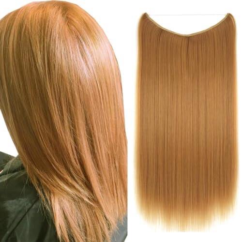 LaLuLoLi Haarverlängerungen in Honigblond Unsichtbarer elastischer Faden mit verstecktem Draht Hitzebeständige Synthetikfaser 22" 80g Natürliche Haarteile für Frauen Mädchen LaLuLoLi Haarverlängerungen in Honigblond Unsichtbarer elastischer Faden mit verstecktem Draht Hitzebeständige Synthetikfaser 22" 80g Natürliche Haarteile für Frauen Mädchen von LaLuLoLi