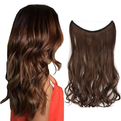 LaLuLoLi Lange Lockige Wellige Synthetische Haarextensions 18 Zoll 80g #4A/30B Schokoladenbraun und Kastanienbraun Damen Geheimer Unsichtbarer Draht Angelschnur Haarteil Extension LaLuLoLi Lange Lockige Wellige Synthetische Haarextensions 18 Zoll 80g #4A/30B Schokoladenbraun und Kastanienbraun Damen Geheimer Unsichtbarer Draht Angelschnur Haarteil Extension von LaLuLoLi