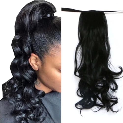 LaLuLoLi Modisches Band Pferdeschwanz #1 Schwarz Hochsteck Synthetische Pferdeschwanz Extensions 50cm 90g Wellige Lockige Hitzebeständige Faser Synthetik Pferdeschwänze für Damen LaLuLoLi Modisches Band Pferdeschwanz #1 Schwarz Hochsteck Synthetische Pferdeschwanz Extensions 50cm 90g Wellige Lockige Hitzebeständige Faser Synthetik Pferdeschwänze für Damen von LaLuLoLi