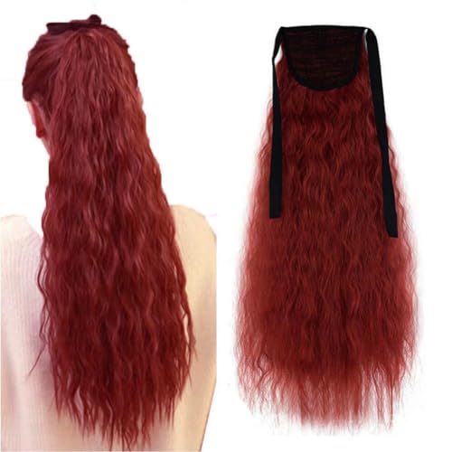 LaLuLoLi Synthetischer Corn Wave Tie Up Pferdeschwanz Haarteil Einteiliges Haarteil Haarteile 90g 22" #130M Knallroter Pferdeschwanz für Damen Mädchen Party Täglicher Gebrauch LaLuLoLi Synthetischer Corn Wave Tie Up Pferdeschwanz Haarteil Einteiliges Haarteil Haarteile 90g 22" #130M Knallroter Pferdeschwanz für Damen Mädchen Party Täglicher Gebrauch von LaLuLoLi