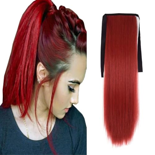 iLUU Mode Roter Pferdeschwanz Kunsthaar Gerade Hochsteck Pferdeschwänze 90g 60cm Pferdeschwanz Haarverlängerungen Perücke für Frauen Mädchen Damen #130M iLUU Mode Roter Pferdeschwanz Kunsthaar Gerade Hochsteck Pferdeschwänze 90g 60cm Pferdeschwanz Haarverlängerungen Perücke für Frauen Mädchen Damen #130M von LaLuLoLi