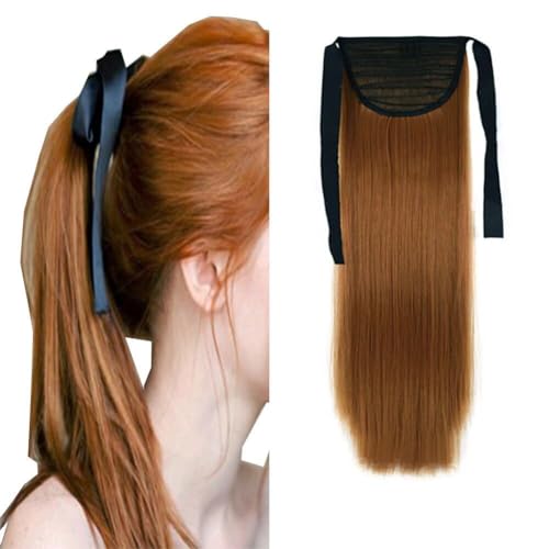 iLUU Natürlicher 24‘’ 90g Gerader #30J Honigblonder Umwickelnder Pferdeschwanz Clip in Haarverlängerung Lange Kunsthaar Pferdeschwanzverlängerung für Mädchen iLUU Natürlicher 24‘’ 90g Gerader #30J Honigblonder Umwickelnder Pferdeschwanz Clip in Haarverlängerung Lange Kunsthaar Pferdeschwanzverlängerung für Mädchen von LaLuLoLi