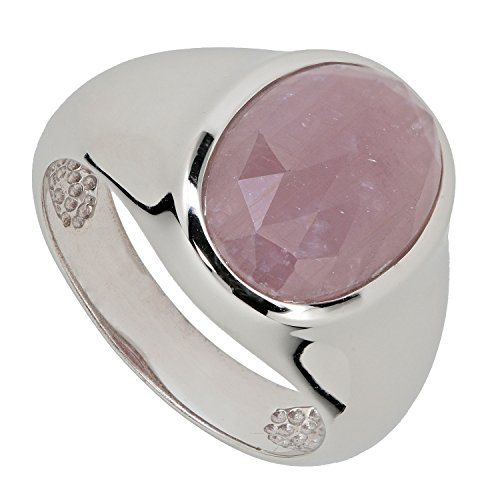 La Luna Design Damen-Ring Sterling-Silber 925 rhodiniert Saphir pink RW18 von LaLuna