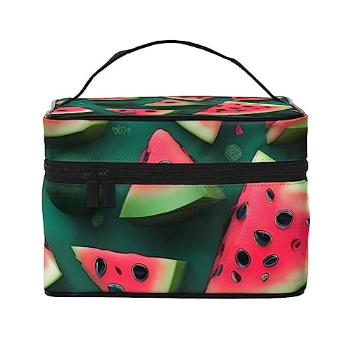 Dream Wassermelone Reise Kosmetiktasche Reise Kulturtasche Kosmetiktasche für Damen und Herren, geeignet für kosmetische Toilettenartikel, Schwarz , Einheitsgröße von LaMaMe