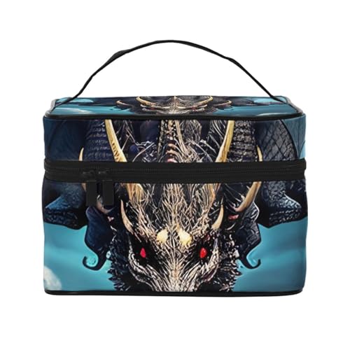 Flying Dragon Reise Kosmetiktasche Reise Kulturtasche Kosmetiktasche für Damen und Herren, geeignet für kosmetische Toilettenartikel, Schwarz , Einheitsgröße von LaMaMe